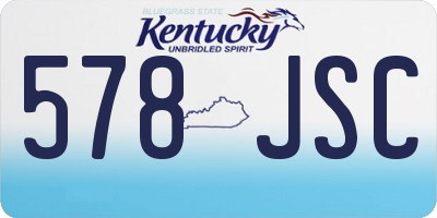 KY license plate 578JSC