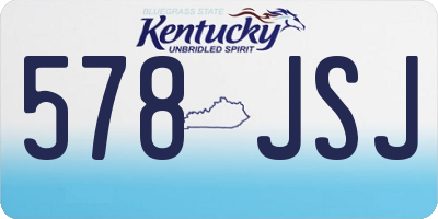 KY license plate 578JSJ