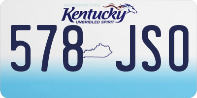 KY license plate 578JSO