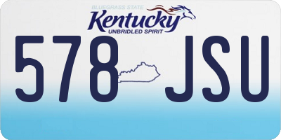 KY license plate 578JSU