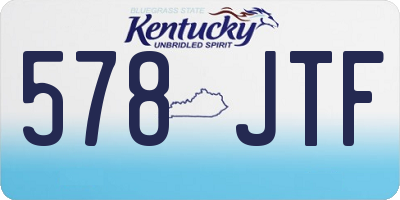 KY license plate 578JTF