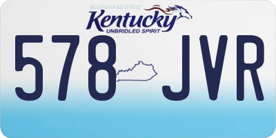 KY license plate 578JVR