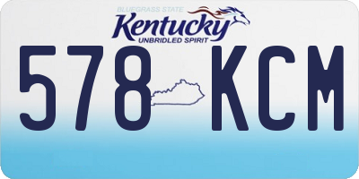 KY license plate 578KCM