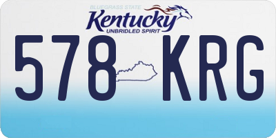 KY license plate 578KRG