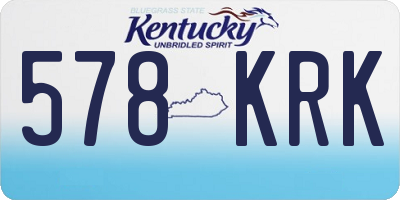 KY license plate 578KRK
