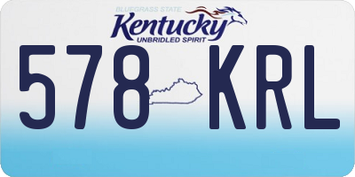 KY license plate 578KRL