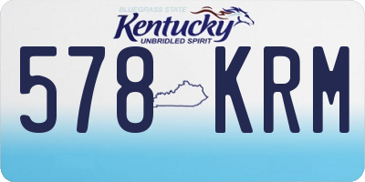 KY license plate 578KRM