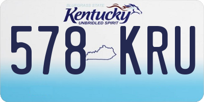 KY license plate 578KRU