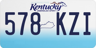 KY license plate 578KZI