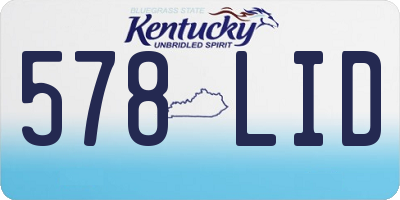 KY license plate 578LID