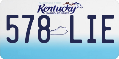 KY license plate 578LIE