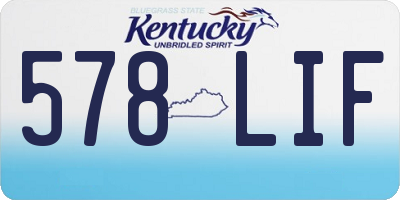 KY license plate 578LIF
