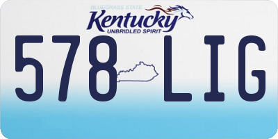 KY license plate 578LIG