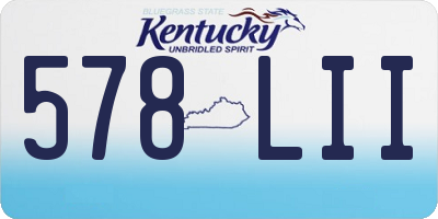 KY license plate 578LII