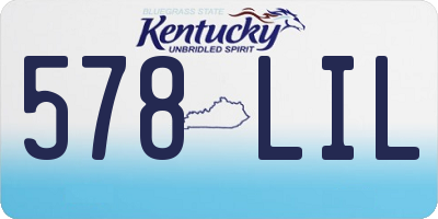 KY license plate 578LIL