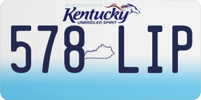 KY license plate 578LIP