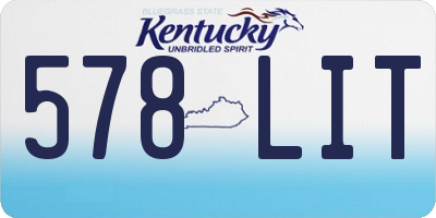 KY license plate 578LIT