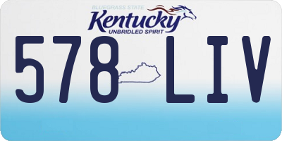 KY license plate 578LIV