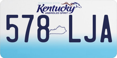 KY license plate 578LJA
