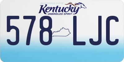 KY license plate 578LJC