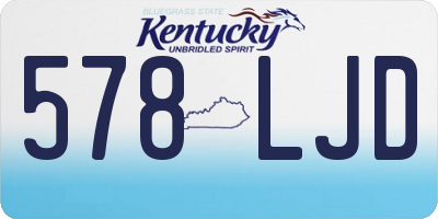 KY license plate 578LJD