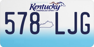 KY license plate 578LJG