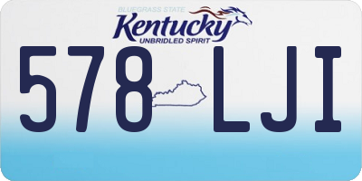 KY license plate 578LJI