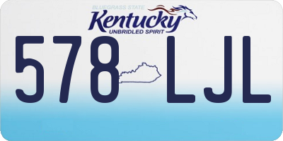 KY license plate 578LJL