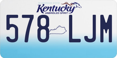KY license plate 578LJM