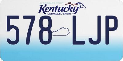 KY license plate 578LJP