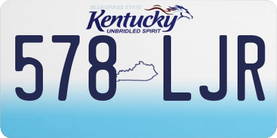 KY license plate 578LJR