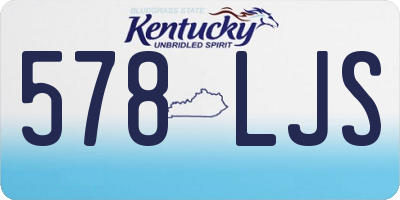 KY license plate 578LJS
