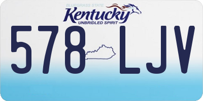 KY license plate 578LJV