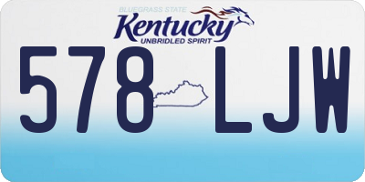 KY license plate 578LJW