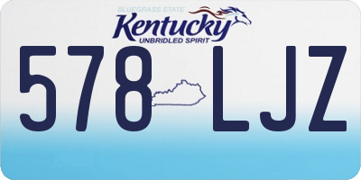 KY license plate 578LJZ