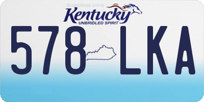 KY license plate 578LKA