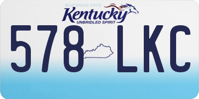 KY license plate 578LKC