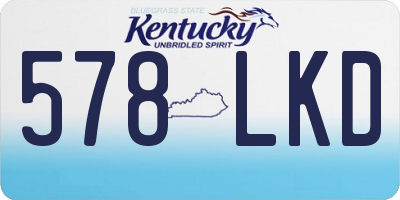 KY license plate 578LKD