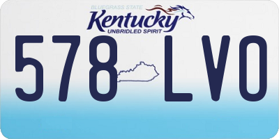 KY license plate 578LVO
