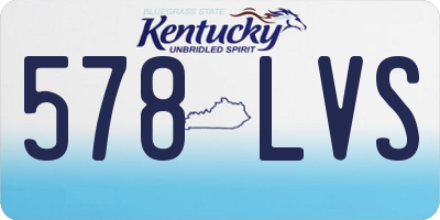 KY license plate 578LVS