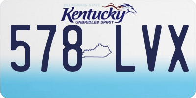 KY license plate 578LVX