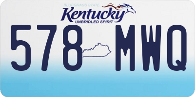 KY license plate 578MWQ
