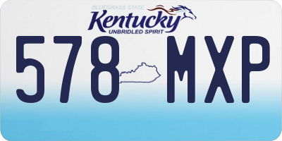 KY license plate 578MXP