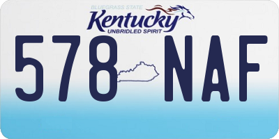 KY license plate 578NAF