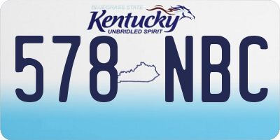 KY license plate 578NBC