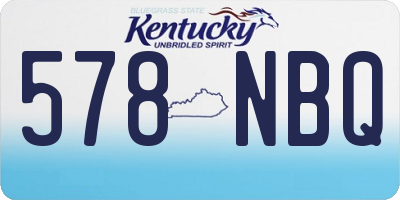 KY license plate 578NBQ