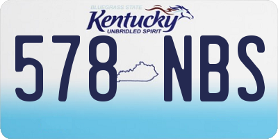 KY license plate 578NBS
