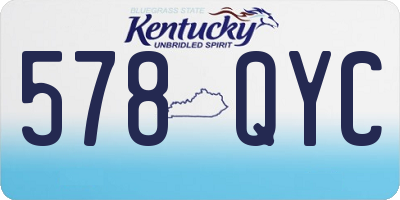 KY license plate 578QYC