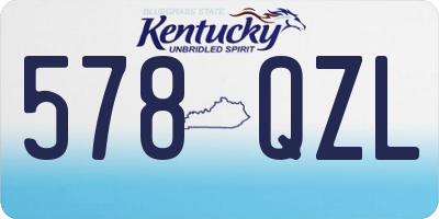 KY license plate 578QZL