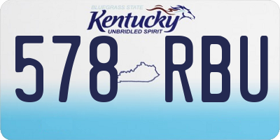 KY license plate 578RBU